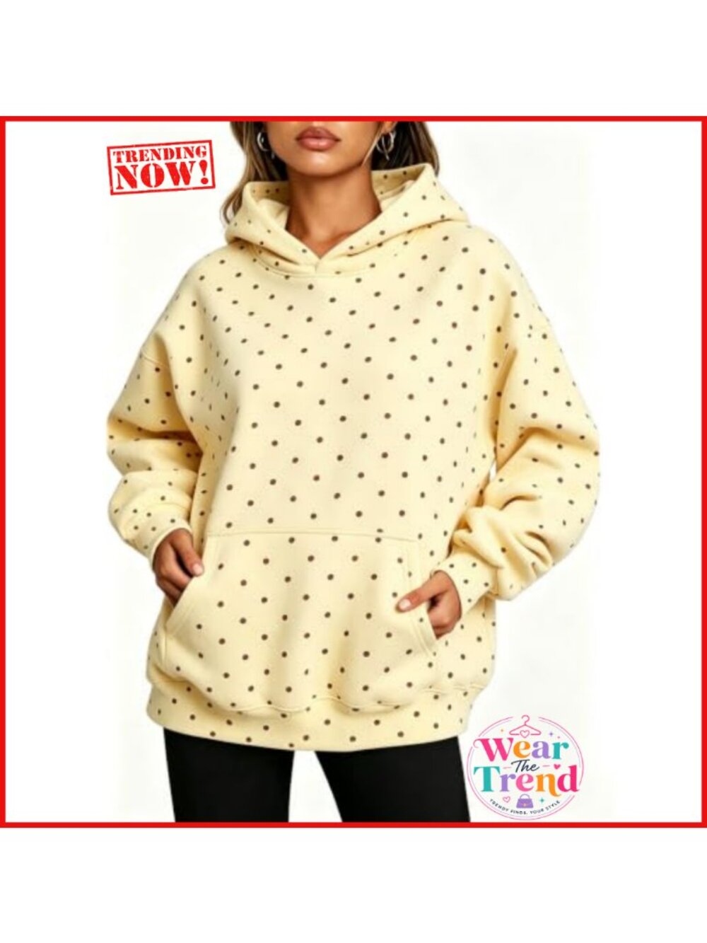 Oversized Graphic Fleece Hoodie Kangaroo Pocket Drop Shoulder Pullover